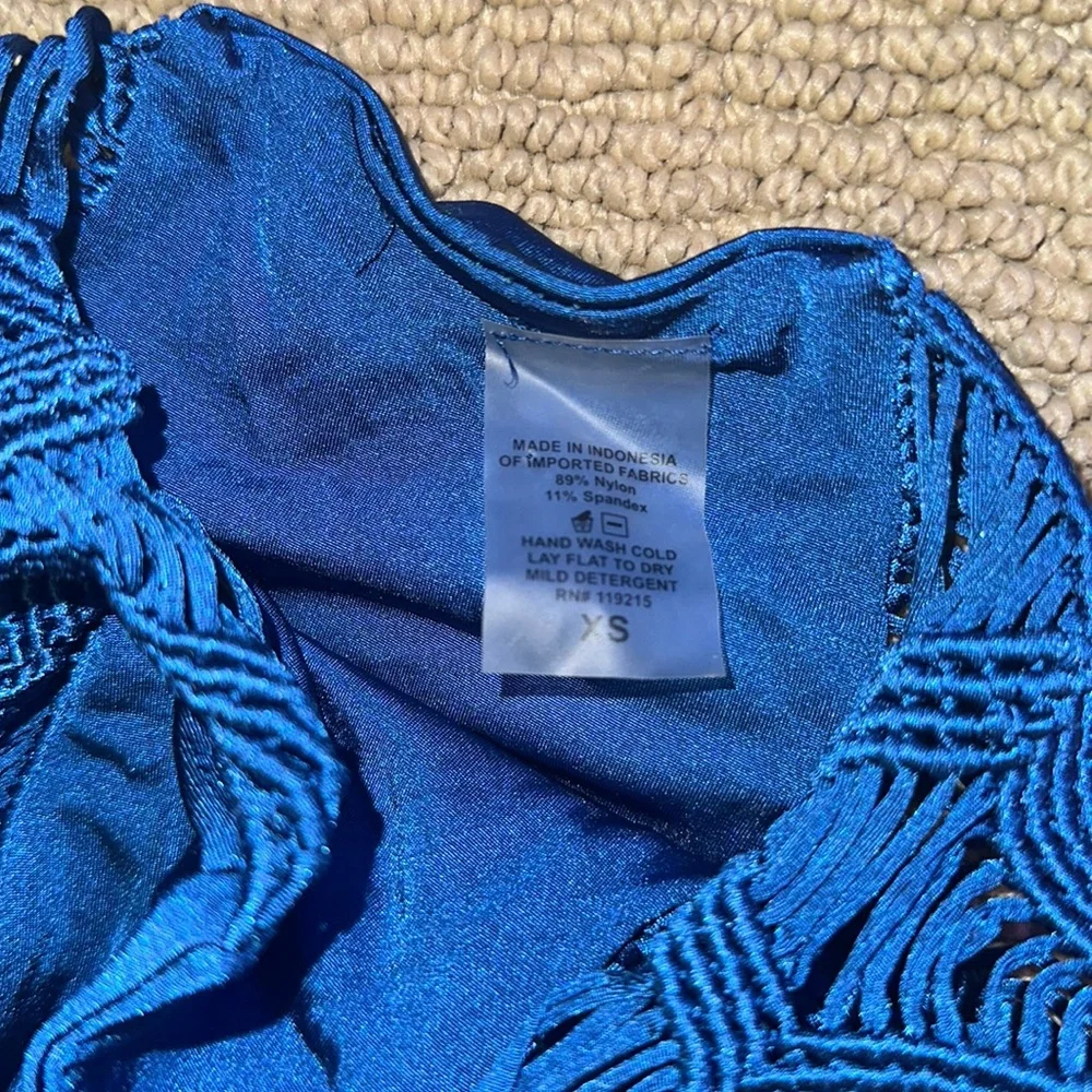Beach Bunny Blue Lace Triangle Bikini Set